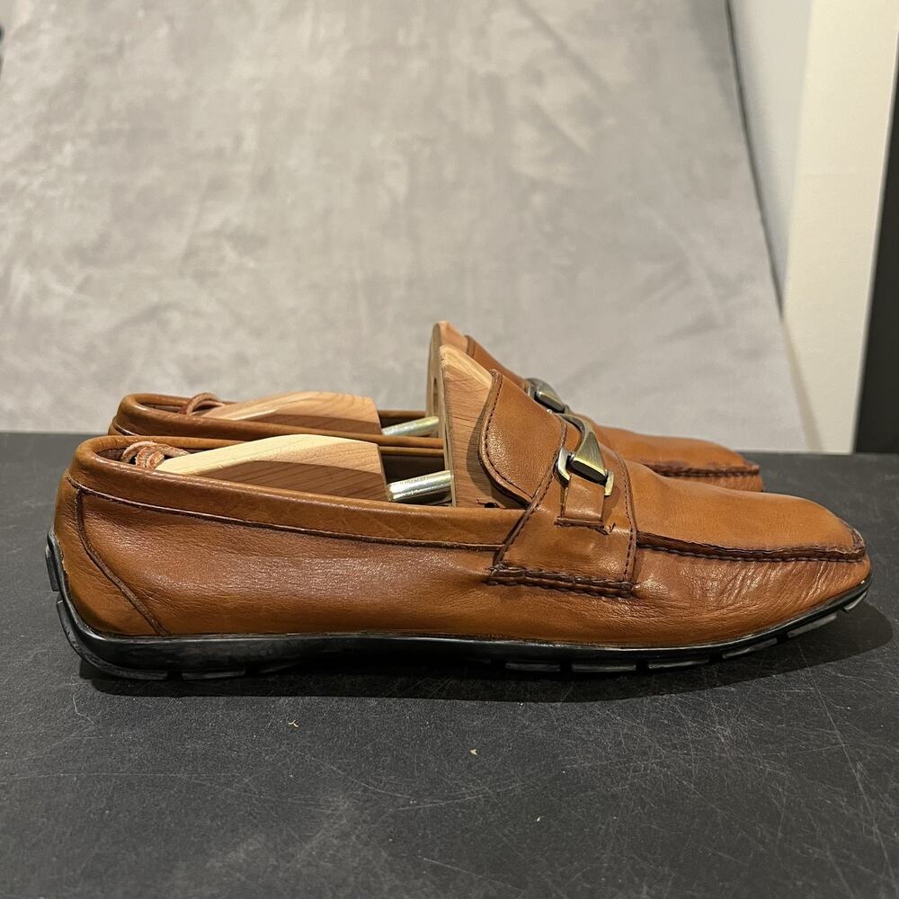 Allen Edmonds Elwood Shoes Mens Size 9 Brown Leather Driving Moc Loafers Slip On